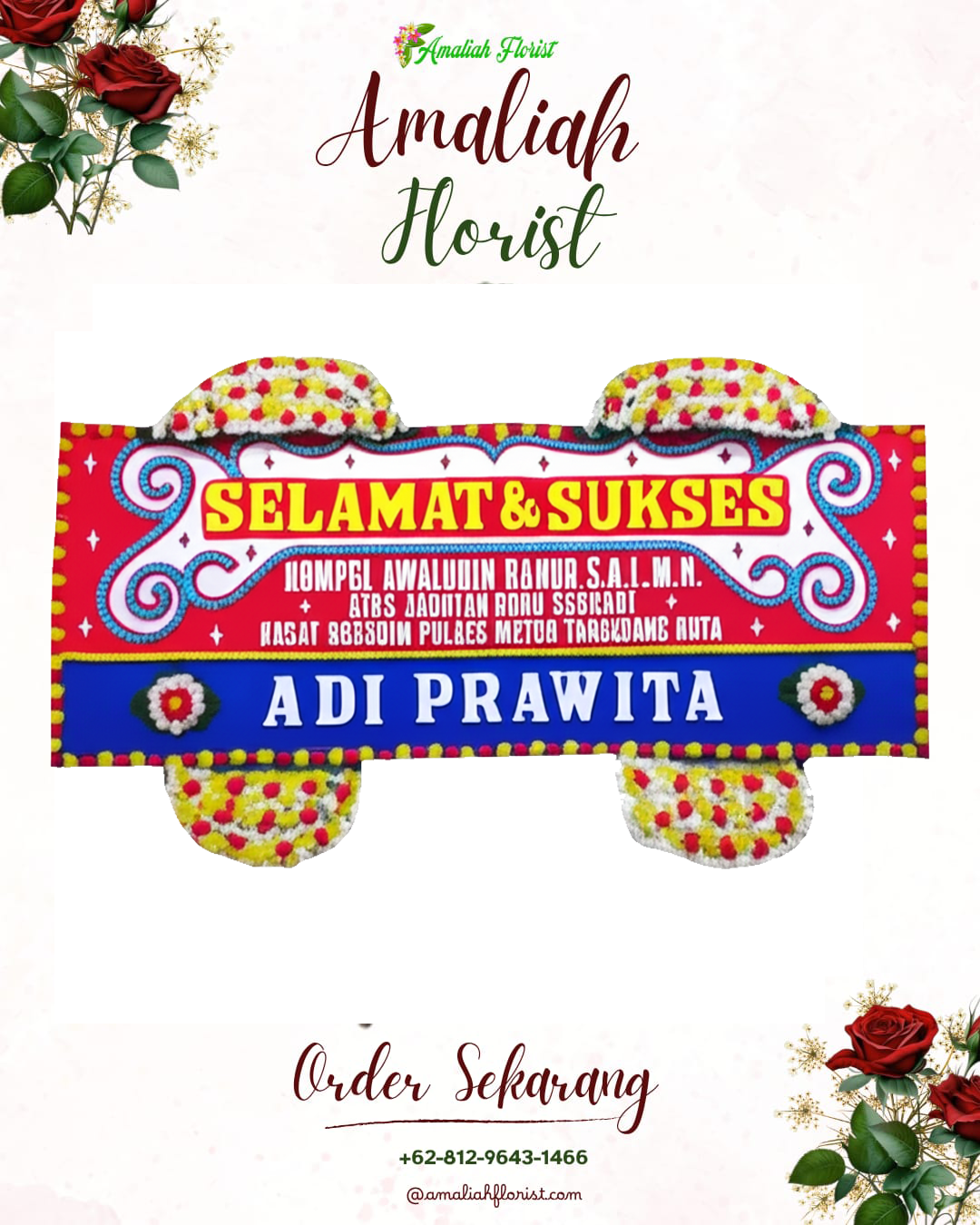Papan Bunga Ucapan Selamat Pujon